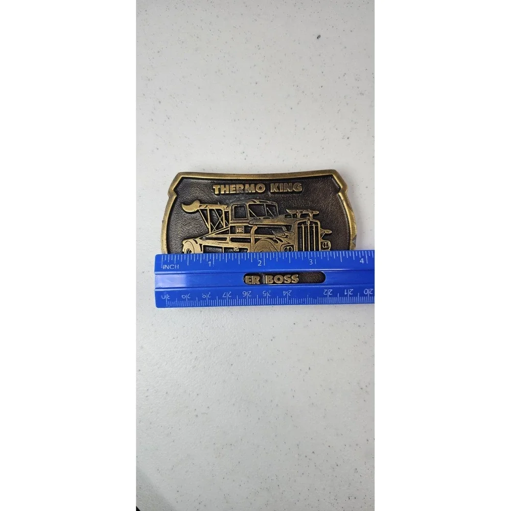 VTG Thermo King Super Boss Belt Buckle Indiana Metal Craft Kenworth IMC.NOX629‎